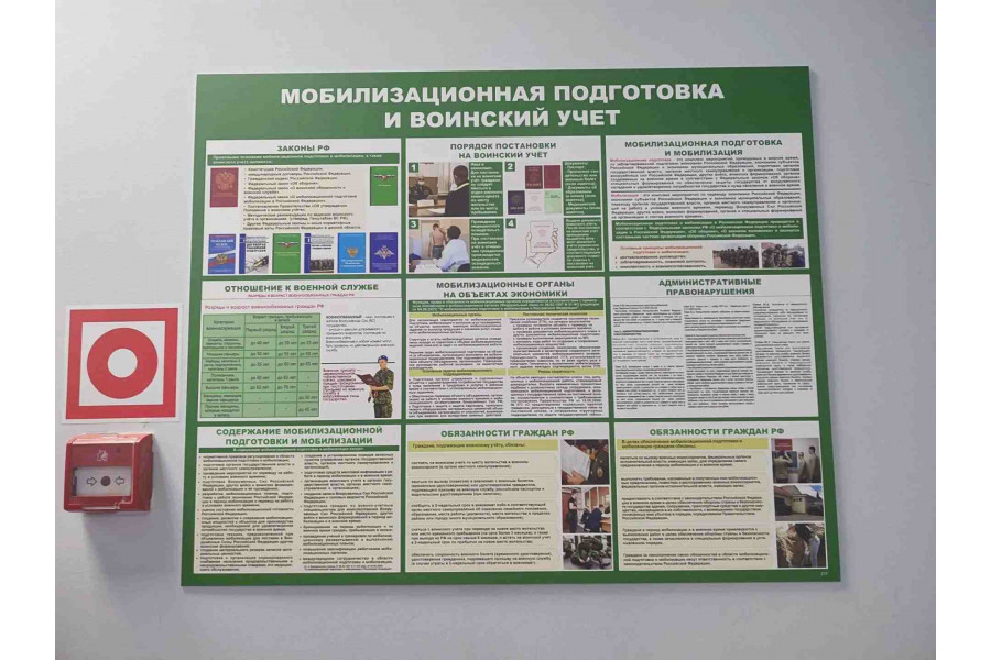 Стенд "Мобилизационная подготовка и воинский учет"