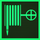 Знак F02 Пожарный кран на светонакопительной пленке 100x100