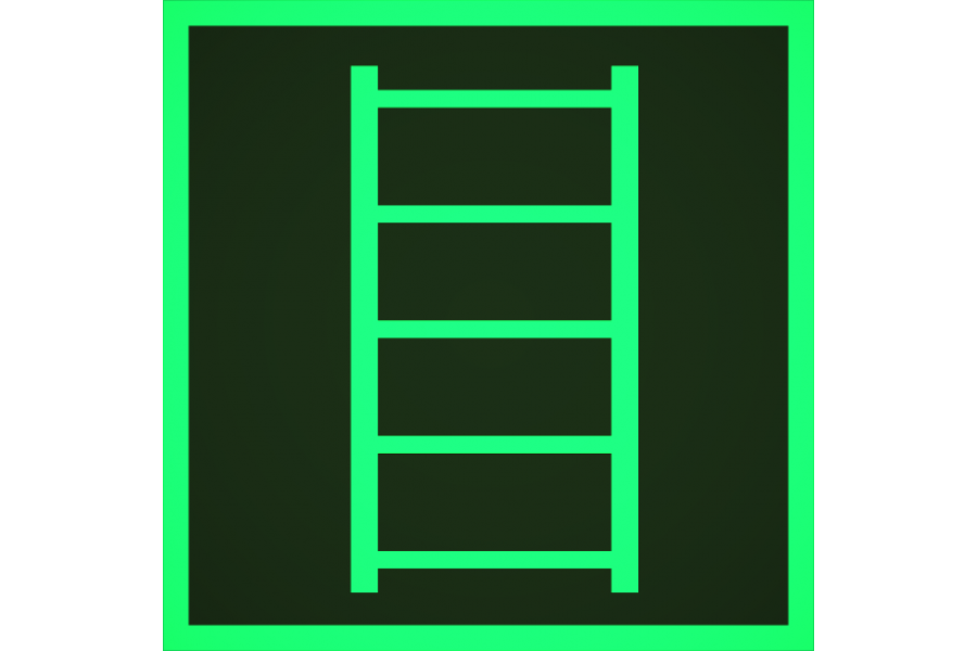 Знак F03 Пожарная лестница 100x100