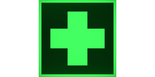 Знак EC01 Аптечка первой медицинской помощи 100x100