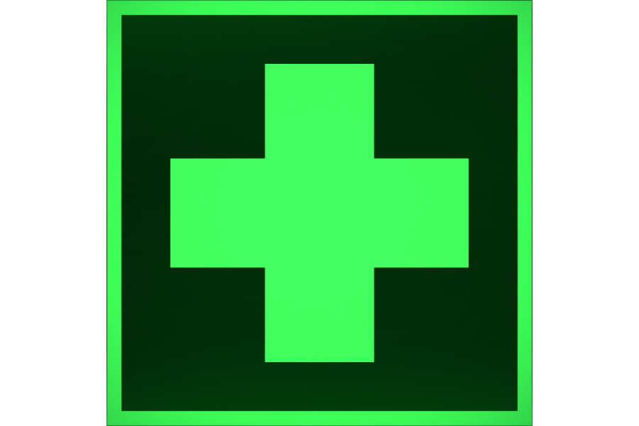 Знак EC01 Аптечка первой медицинской помощи 100x100
