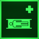 Знак EC02 Средства выноса (эвакуации) пораженных 100x100