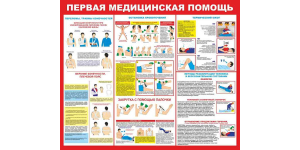 Стенд-1 "Первая медицинская помощь"