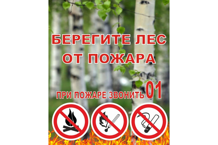 Стенд "Берегите лес от пожара"