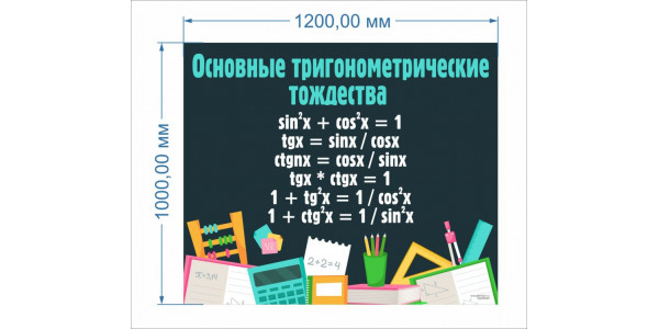 Стенд-1 "Основные тригонометрические тождества"