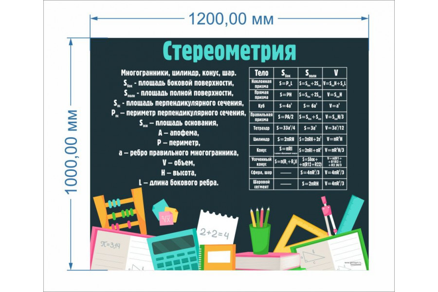 Стенд-2 "Стереометрия"
