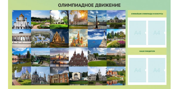Стенд "Олимпиадное движение" с карманами