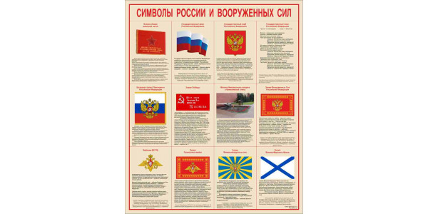 Стенд "Символы России и ВС"