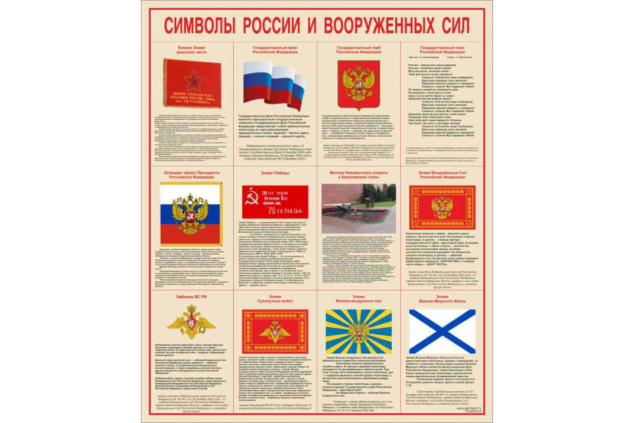 Стенд "Символы России и ВС"