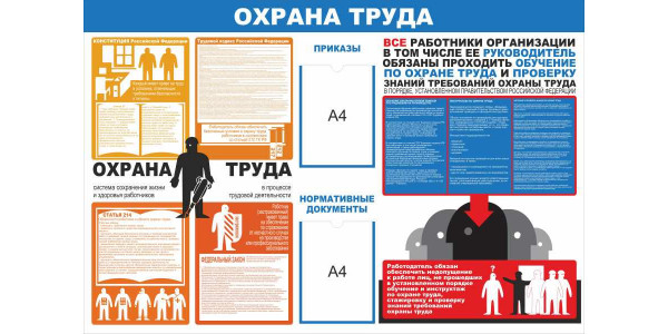 Стенд-3 "Охрана труда"с карманами