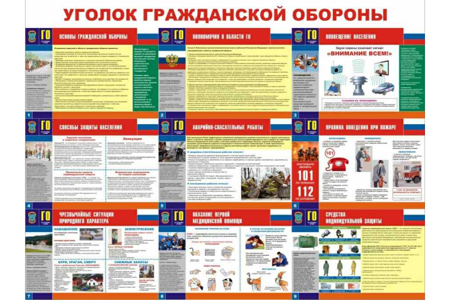 Стенд-1 "Уголок гражданской обороны"